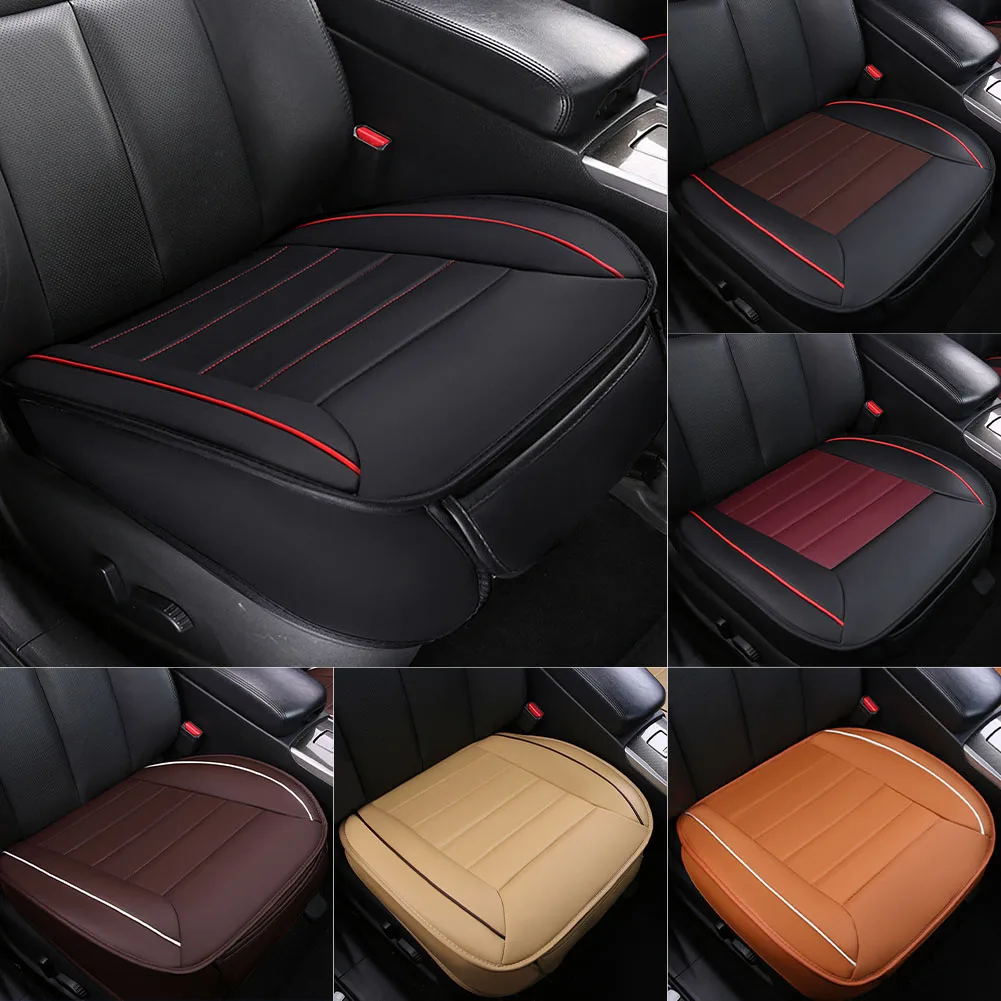 

3D Coverage Leather Car Seat Cover Seat Cushion Color Matching Breathable Front Rear Car Seat Protector with Mounting Hook Parts