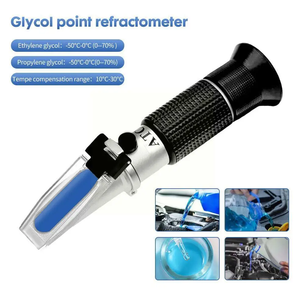 

ATC Glycol Car Refractometer Auto Car Antifreeze Battery Coolant Measuring Tester Engine Device Antifreeze Acid Q3W8