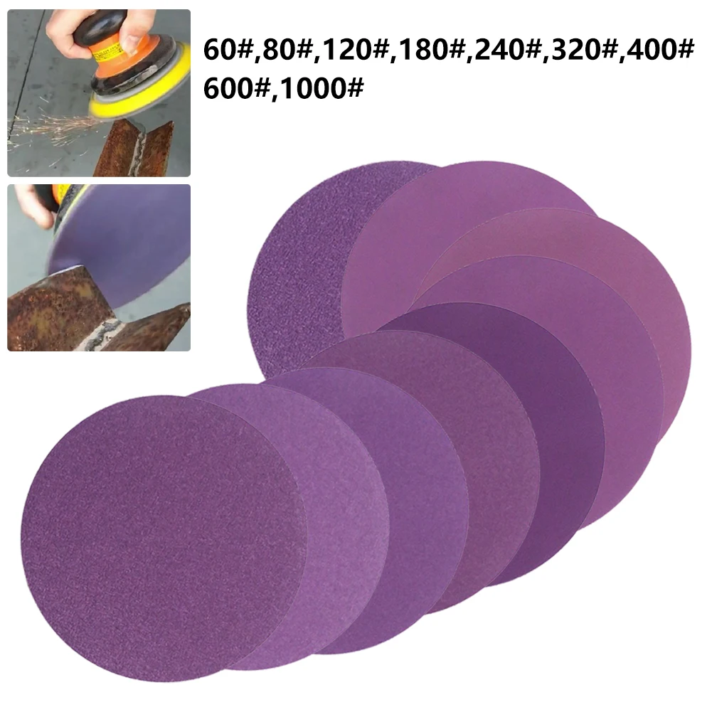 

5pc Sanding Discs 5 Inch Hook And Loop 60-10000 Grit Sandpaper 125 Mm For Random Orbital Sander Woodworking Automotive Metal Car