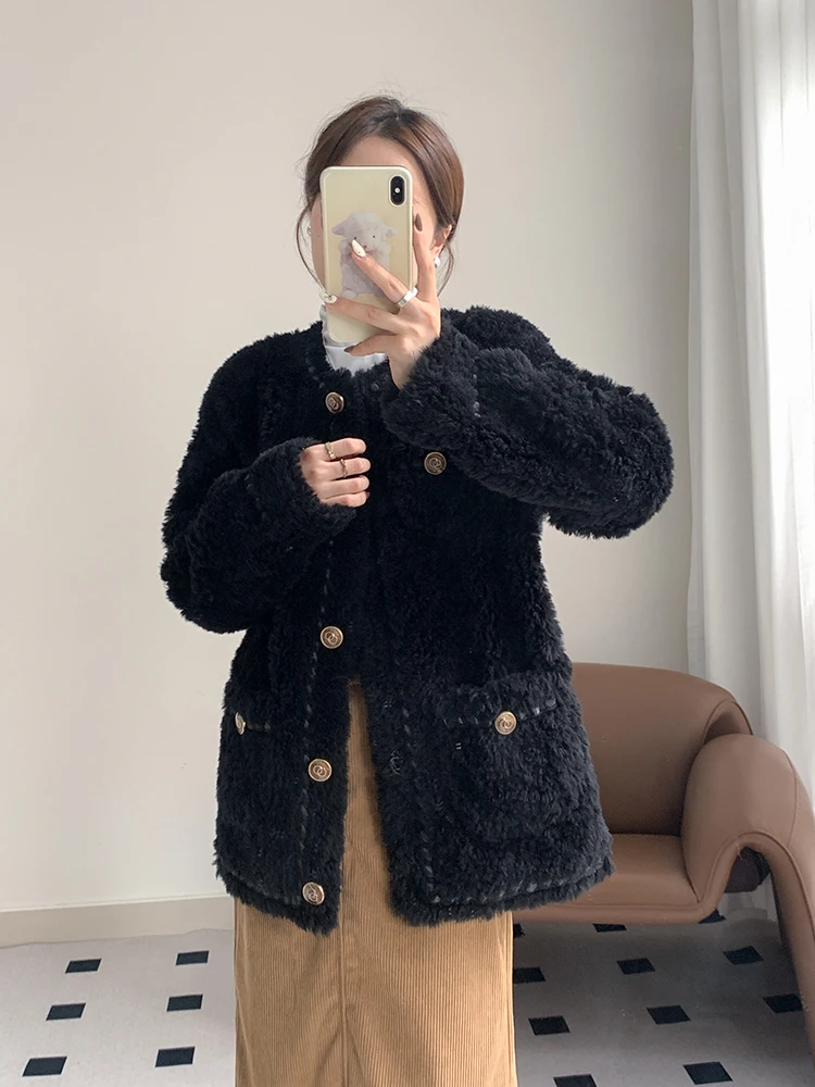 Гранулированное флисовое пальто для стрижки овец меховая интегрированная