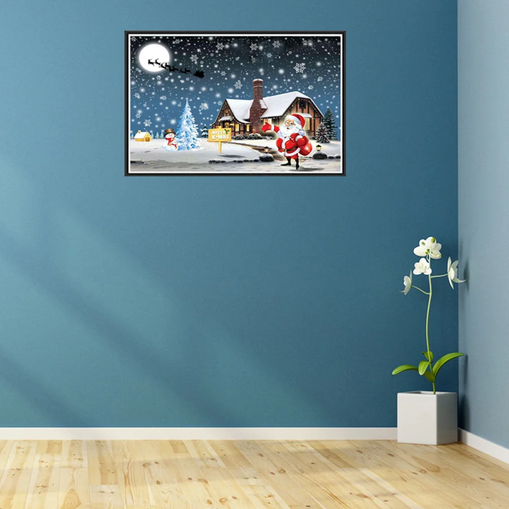 

1pc Unframed Santa Claus Rhinestone Embroidery Crystal Painting Paintings Craft Wall Decor for Men