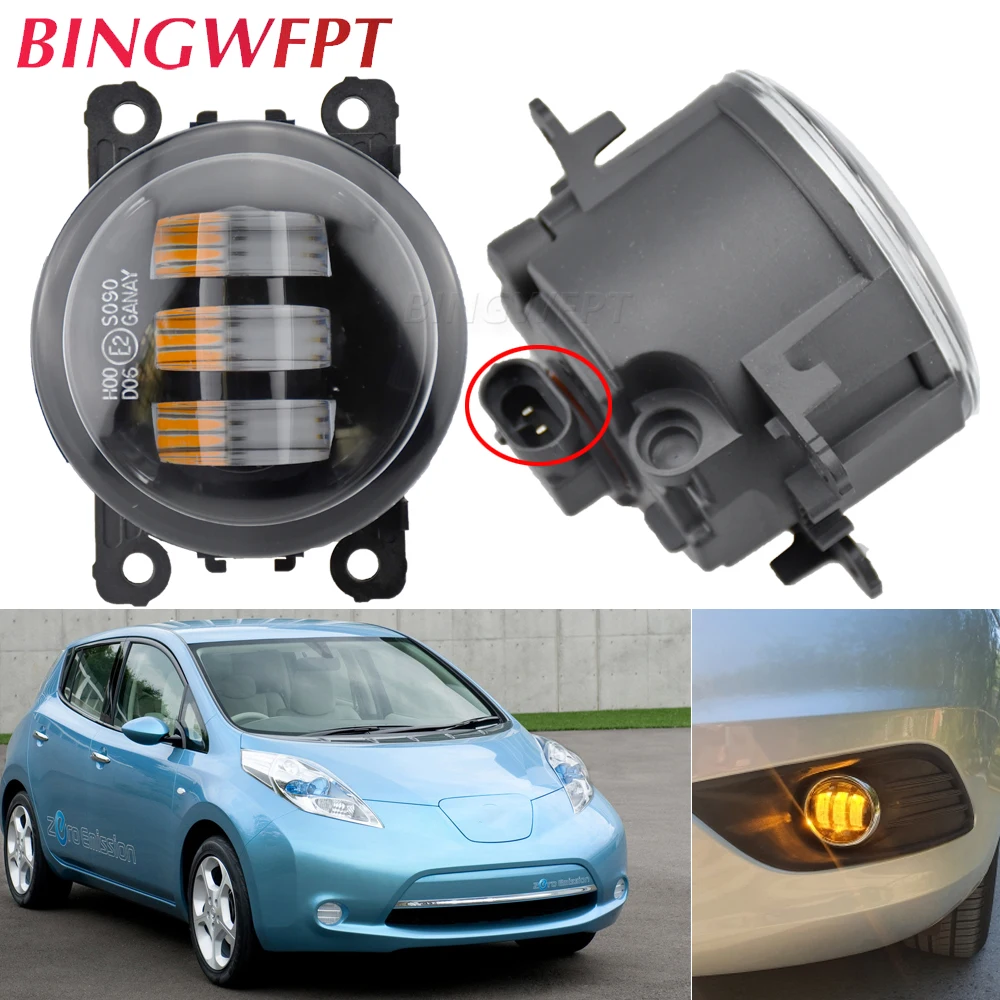 

1 Pair/ Pack LED Fog Light Daytime Running Lamp DRL 12v For Nissan Note E11 Navara D40 2004-2015 For Nissan Leaf 2011-2015