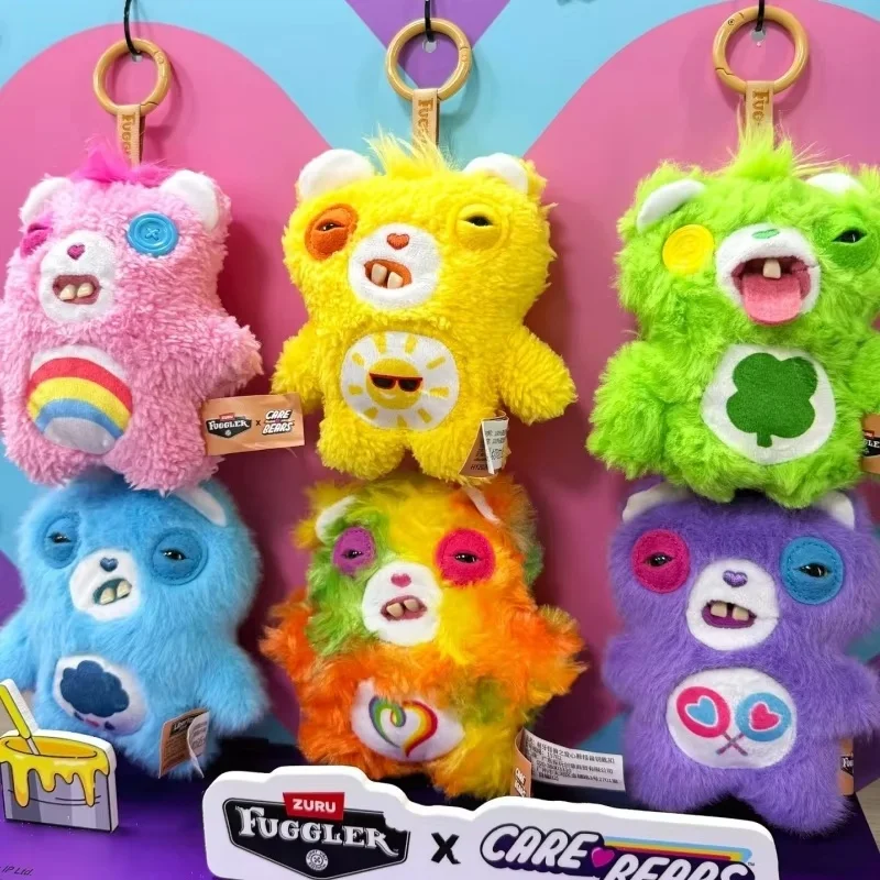 Фото Горячая распродажа: Оригинальные плюшевые брелоки Fuggler X Care Bears, серия Blind Box, коллекция плюшевых игрушек-подвесок, сюрприз-подарки №2