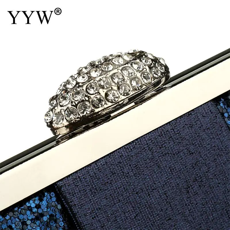 Fashion Sequins Beading Evening Clutch Handbag with Satin Women Metal Chain Crossbody Shoulder Envelope Messenger Purse Wallet