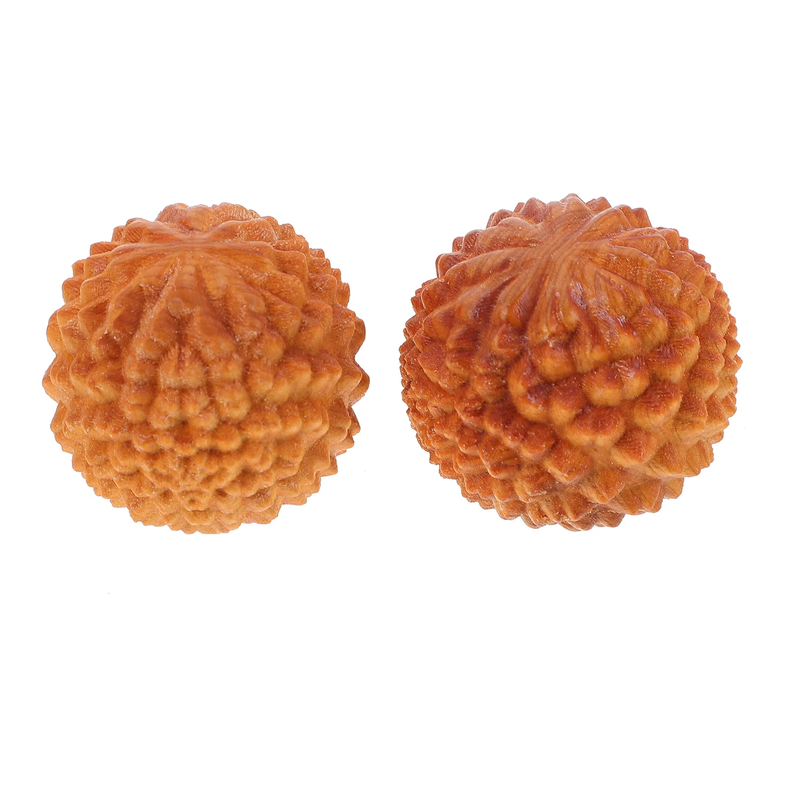 

2 Pcs Massage Ball Fitness Hand Massagers Chinese Exercise Wooden Leisure Balls