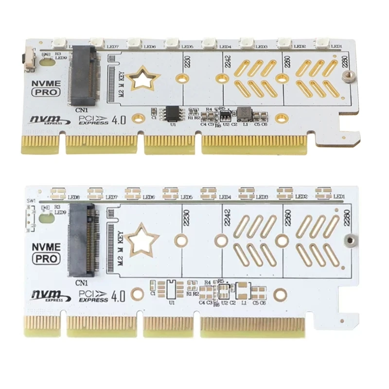 

. 2 Nvme SSD-адаптер PCI-E PCI X16 карта с алюминиевыми поддержками 7/8/10, 2230 2242 2260 2280