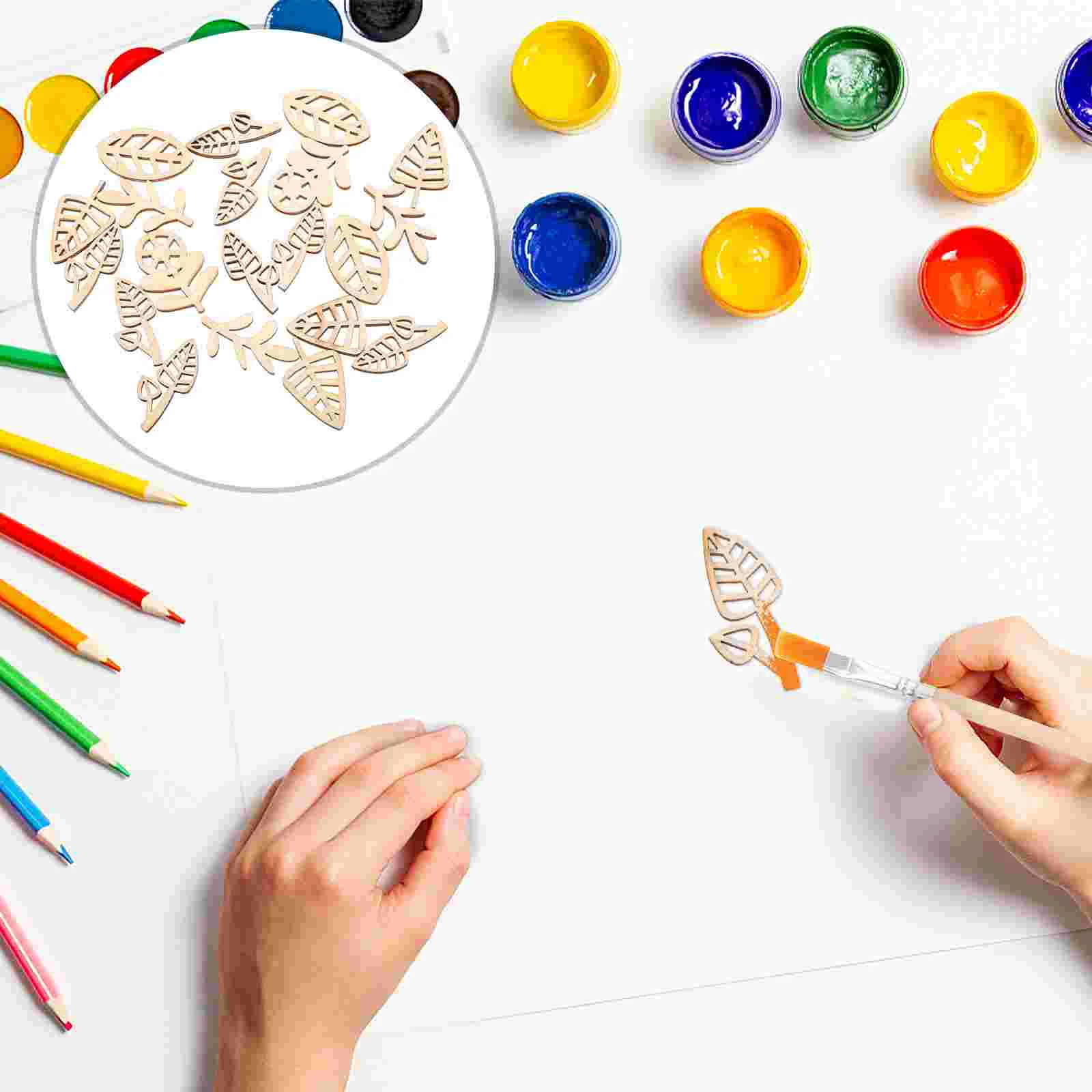 

Diy Leaf Wooden Wood Leaves Outcrafts Cut Cutout Flowers Maple Fall Embellishments Scrapbooking Unfinished Mini Ornaments Flower