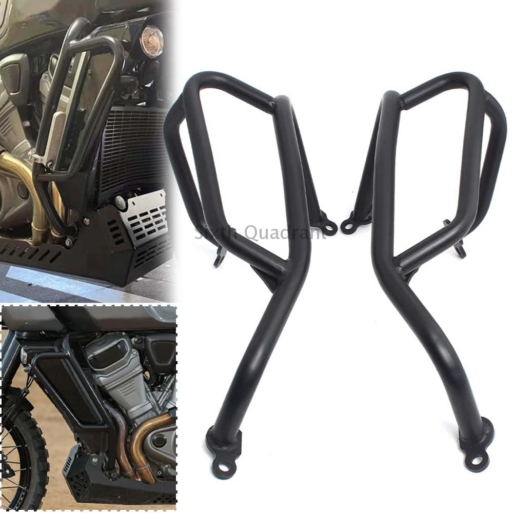 

Черный бампер для защиты двигателя мотоцикла от столкновения на шоссе, бампер для трюков, защита от падения для Harley Pan America RA1250 RA1250S 2021