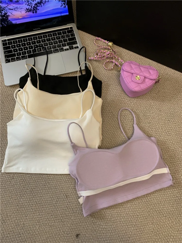 Dopamine Фиолетовый Внутренняя одежда Жилет на бретельках Женская Весна и лето Новый