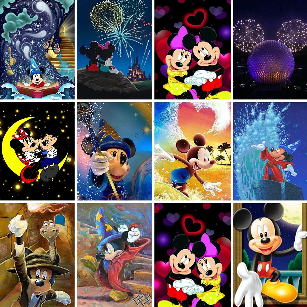 

Мультяшный персонаж Микки Минни Маус алмазная живопись Дисней 5D алмазная вышивка милое животное вышивка крестиком Мозаика домашний декор