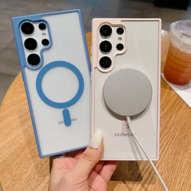 Магнитный Ультратонкий Прозрачный чехол для беспроводного зарядного устройства