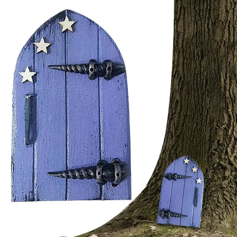 

Miniature Door Fairy Doors Garden Sculpture Ornament Yard Art Realistic Fairy Doors Enjoy Gardening Experience Garden Sculpture