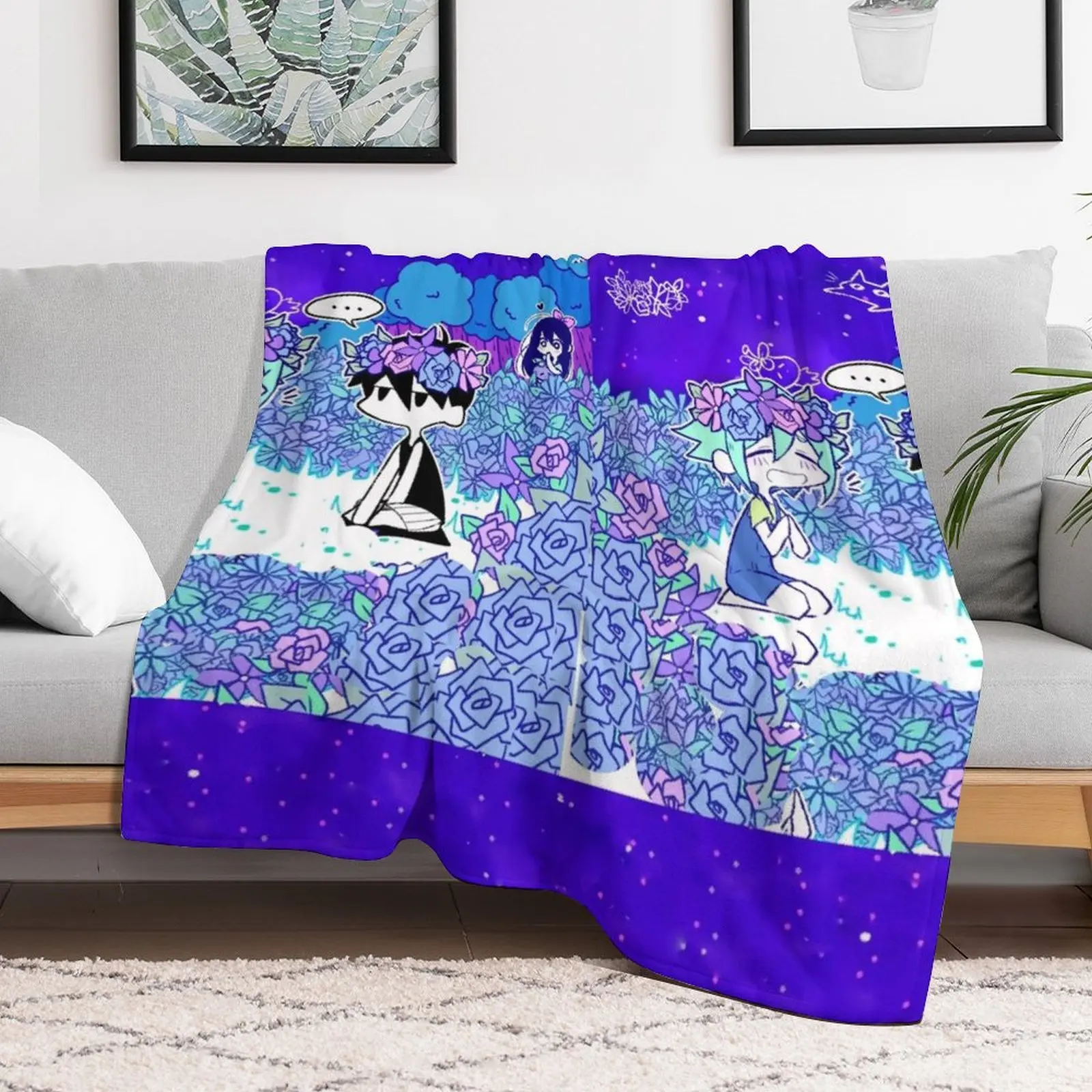 Наклейка Omori Basil And Folower — одеяло с плакатом