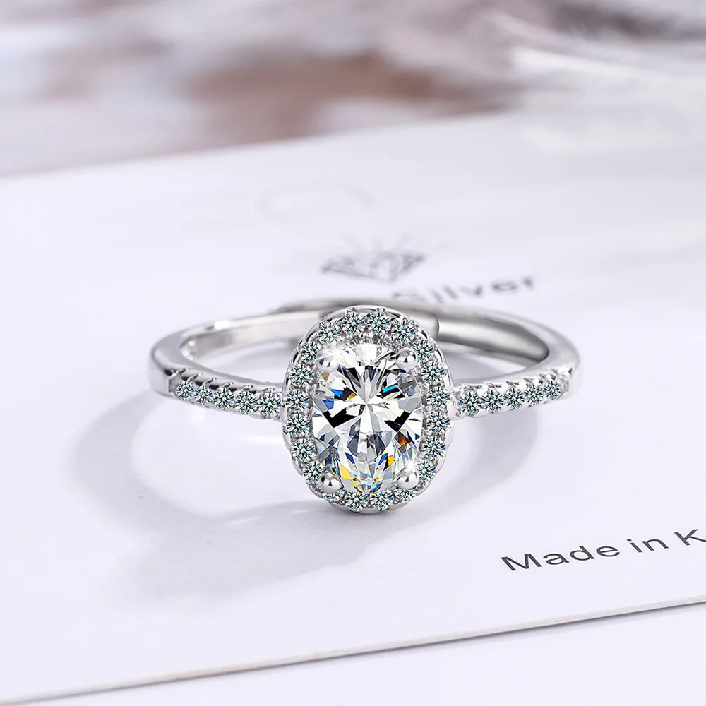 

DIWENFU 925 Silver Sterling Oval Diamond Ring Women Anillos De Solid Silver 925 Jewelry Diamond Gemstone African Jewelry Anels