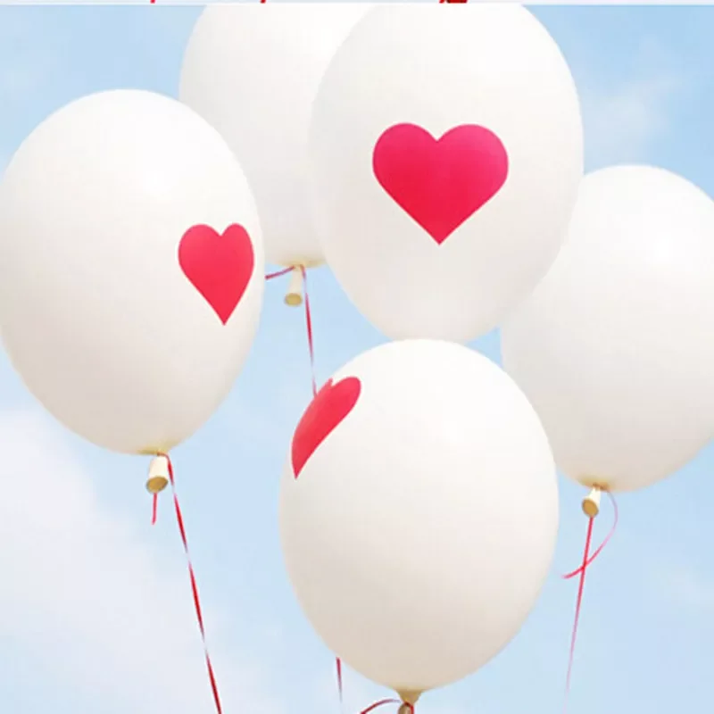

12 inch Red Love Heart latex balloons wedding confession anniversary Decoration Air Balloon Marriage gift Helium Ball