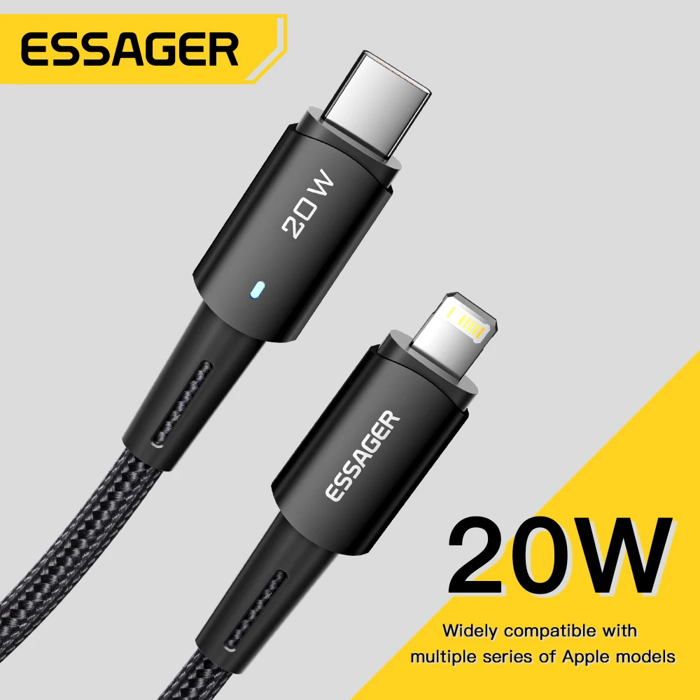 Essager-Cable USB tipo C para IPhone 11, 12, 13 pro, Max, XS,...