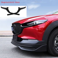 front middle grille frame decorative strip for mazda 3 axela 2020 2021 2022 bumper protection sticker patch cover accessories