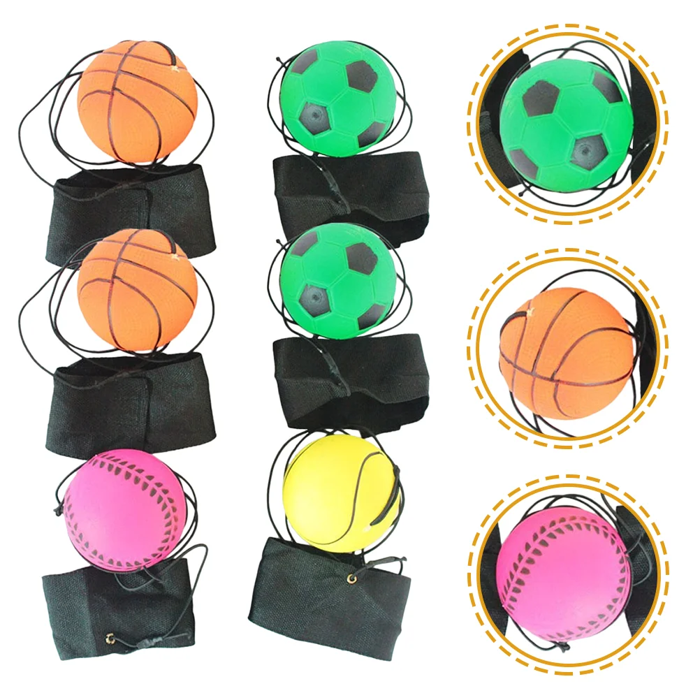 

Wrist String Returnballs Strap Rubber Bouncytoyrebounding Baseball Tennis Basketball Returning A Softball Kids Toys Elastic Hand