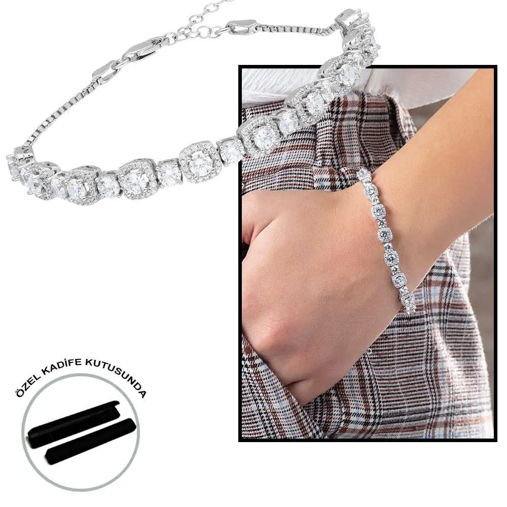 

Nipora Starlight Diamond Mount Small Size 925 Sterling Silver Waterway Women Bracelet