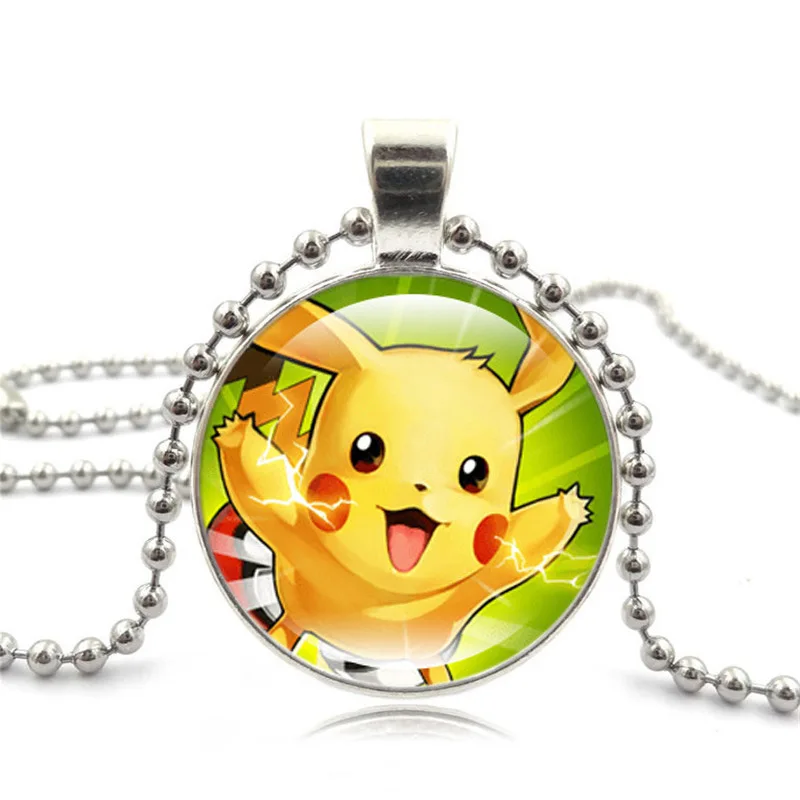 

Ожерелье Pokemontime из драгоценных камней, подвеска в виде Пикачу, ожерелье в виде покемона, подвеска в виде Пикачу