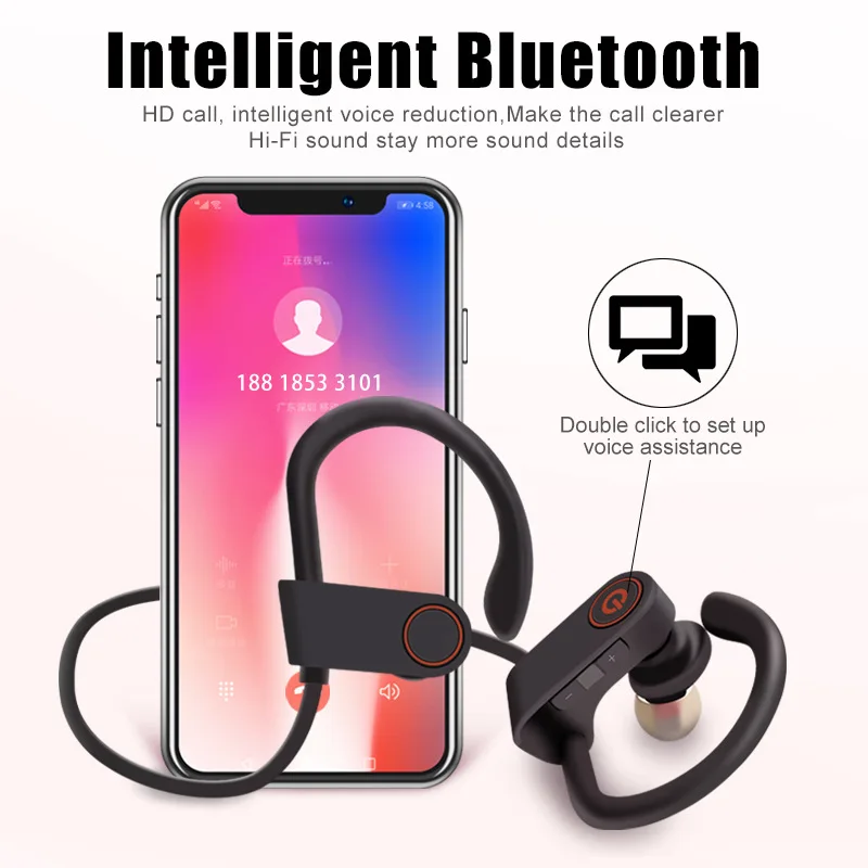Улучшенные наушники-вкладыши Bluetooth 4 2 наушники с супер басами защитой от пота