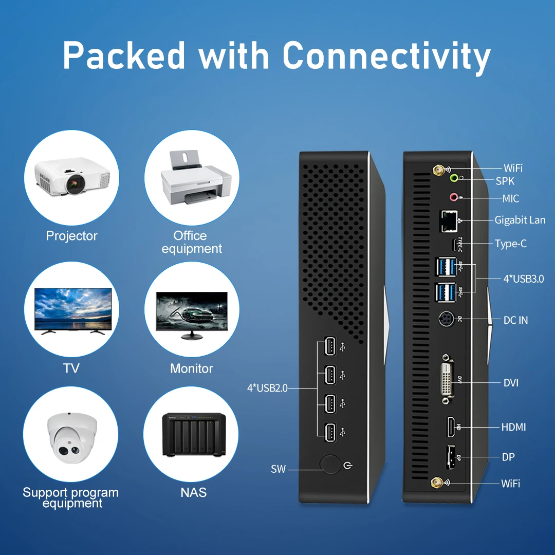MSECORE MV200 intel core i9-9900T GTX1660S 6G Графика DDR4 мини игровой ПК Windows 10 Настольный NVME