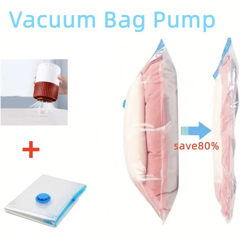 Compressed Bag Electric Pump Travel Vacuum Mini Sealer Machine Space Saver for Clothes Food Organizer