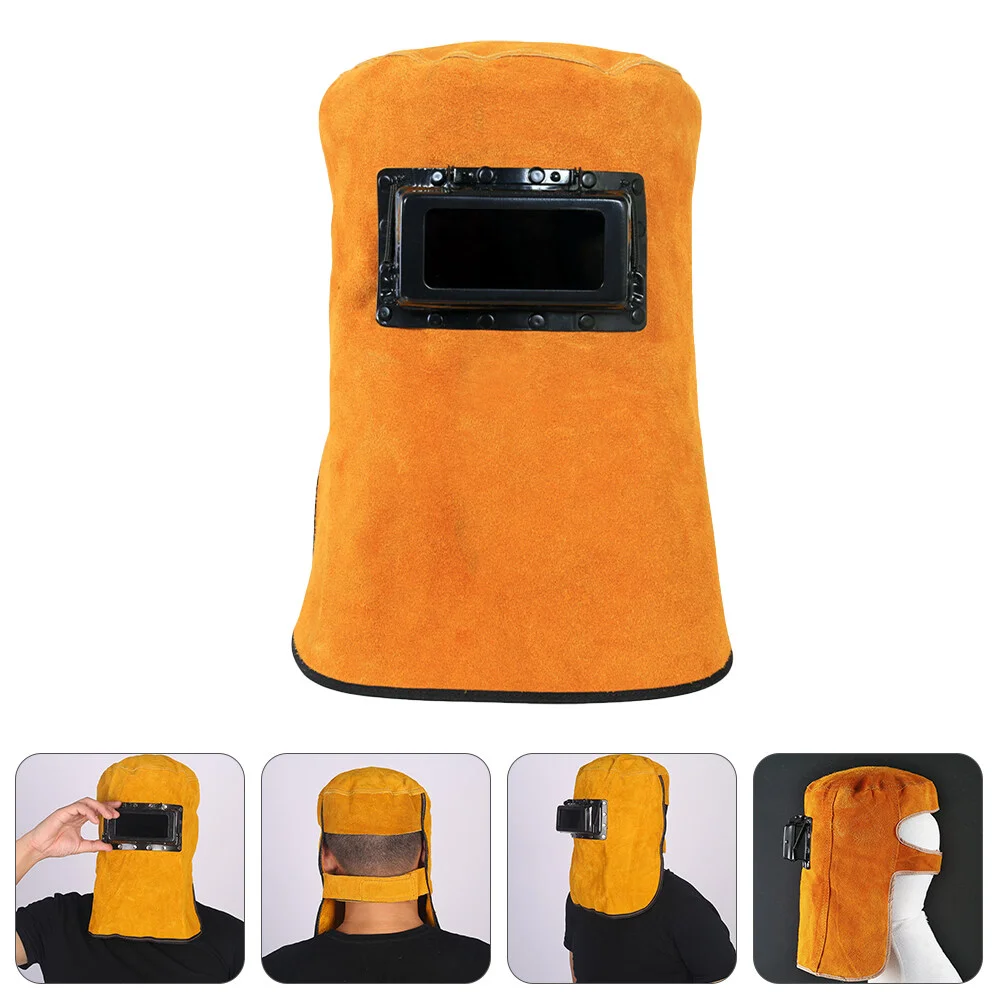 

Welding Mask Protector Face Welder Hat Cowhide Protection Cover