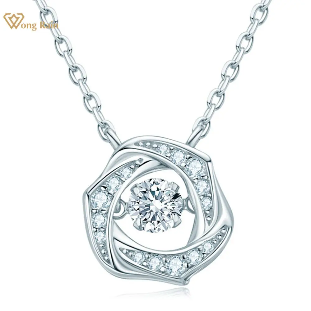 

Вонг дождь 925 стерлингового серебра VVS1 D Цвет 0.3CT настоящий муассанит драгоценный камень Свадебная вечеринка, кулон, ожерелье, хорошая бижут...