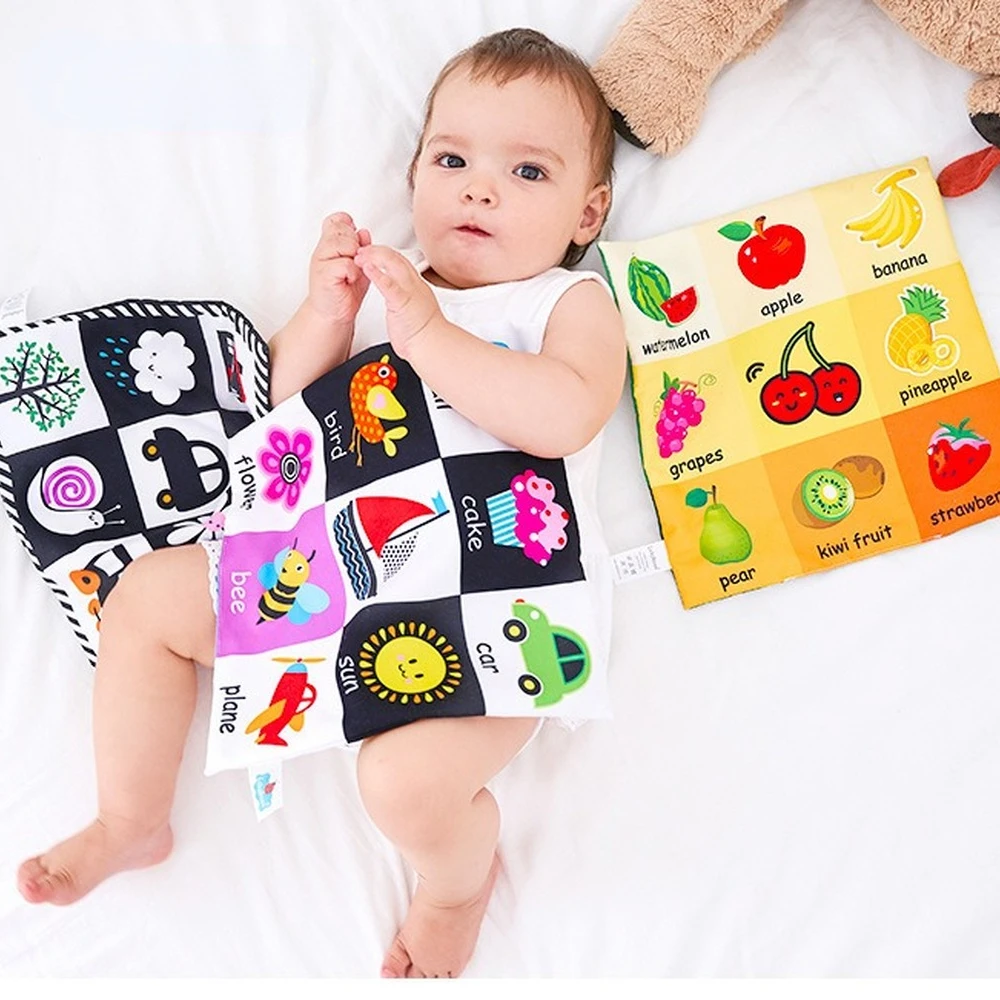 

Baby Soft Cloth Book Learning Education Cognitive Toys Tear Resistant Parent-Child Interaction Baby Books for 0-24 Month Kids