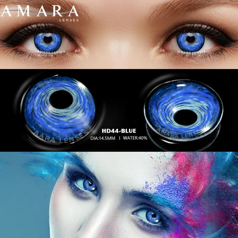 Цветные контактные линзы AMARA для глаз Аниме Косплей цветные линзы ed синие зеленые многоцветные контактные линзы ed линзы Красота Макияж