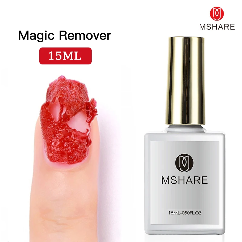 

Mshare 15ml Magic Remover Burst Gel Polish Soak off Sticky Layer Cleaner Nail Degreaser Semi-permanent Nail UV Lacquer