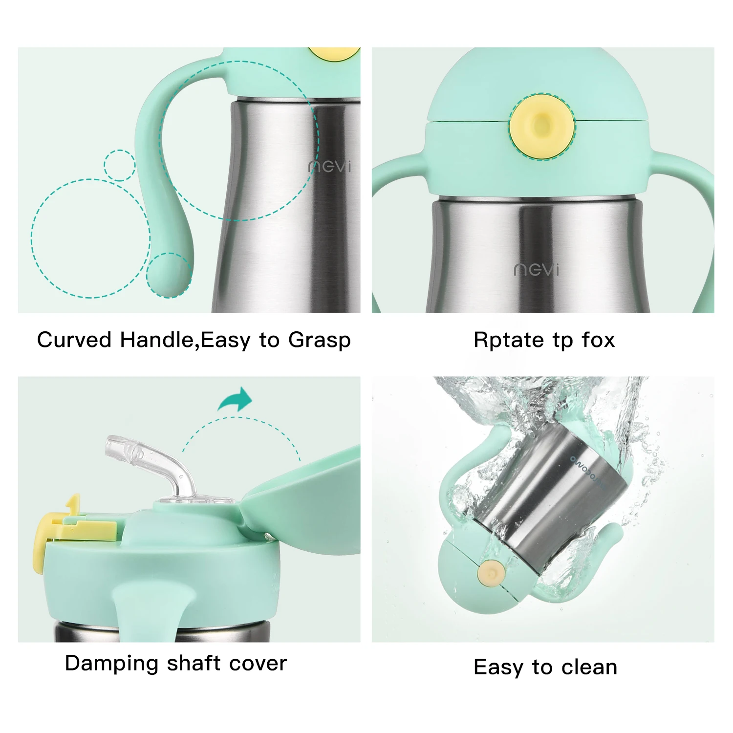 Симпатичный детский термос NCVI из нержавеющей стали в виде осьминога чашка с