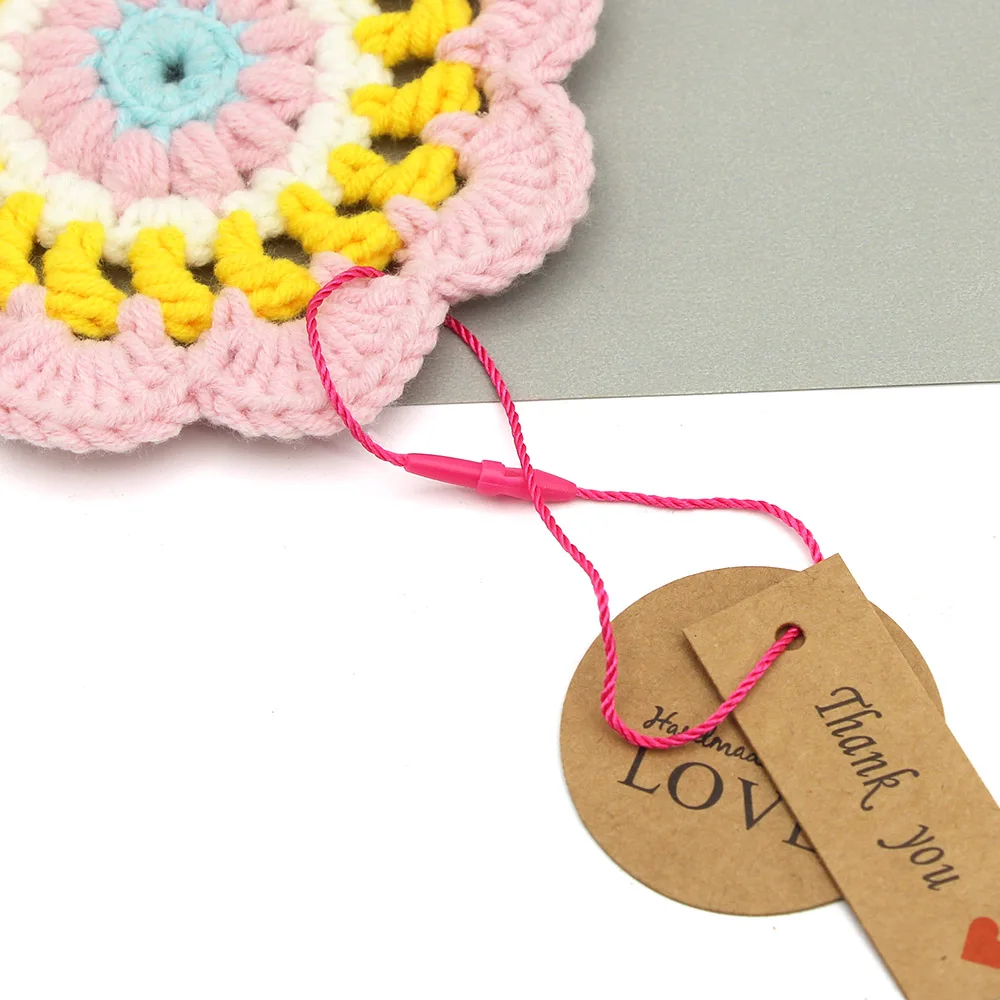 Этикетки для одежды из полиэстера веревочный шнур пластиковые яркие подвесные