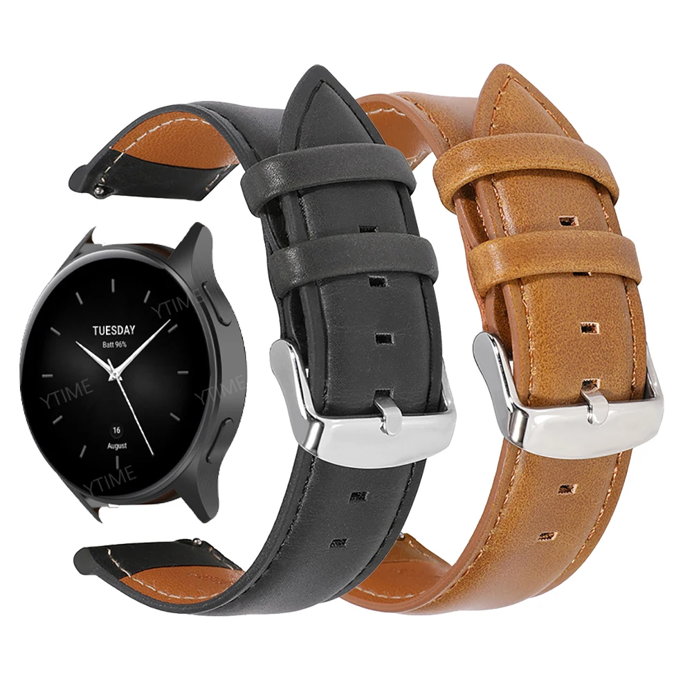 

Ремешок кожаный для Xiaomi Watch S2 46 42 мм, цветной спортивный Браслет Для Xiaomi Watch S1 Pro / Active / Mi Watch, 22 мм