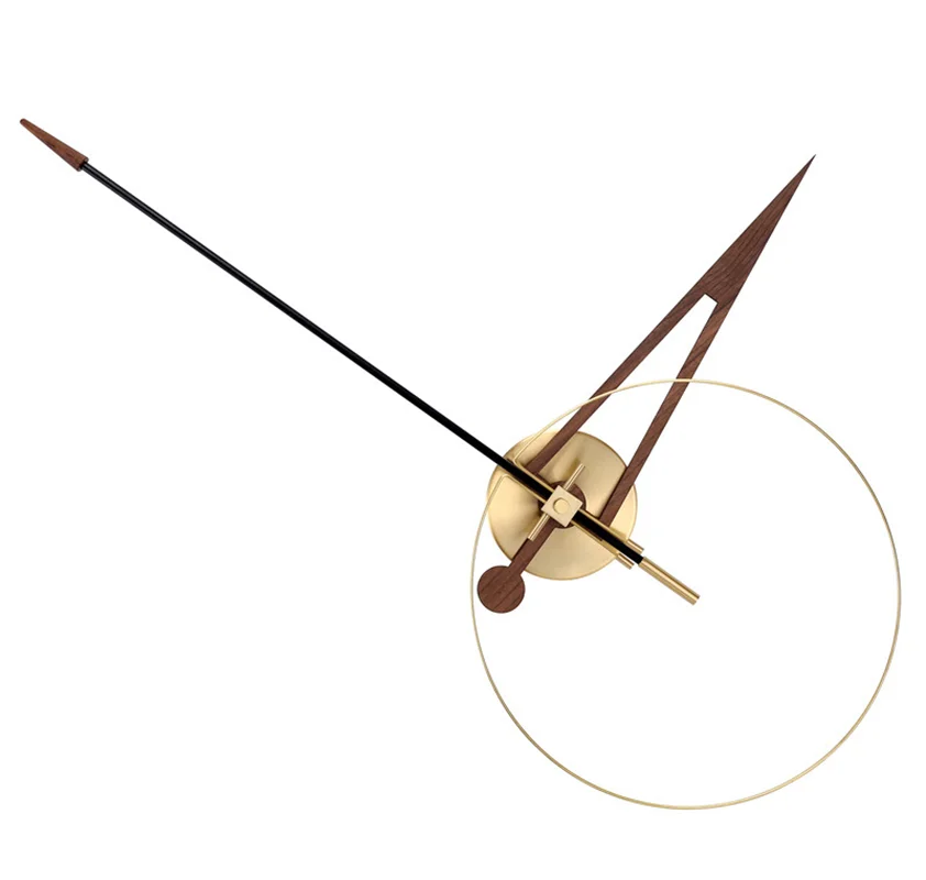

Silent Wall Clock Elegant Art Design Beautiful Home Living Room Office Decoration Extravagant Brass Minimalist Wall Clock