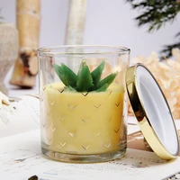 handmade pineapple drink style scented candle soy wax smokeless fruit scented candle girlfriend birthday gift wedding decoration
