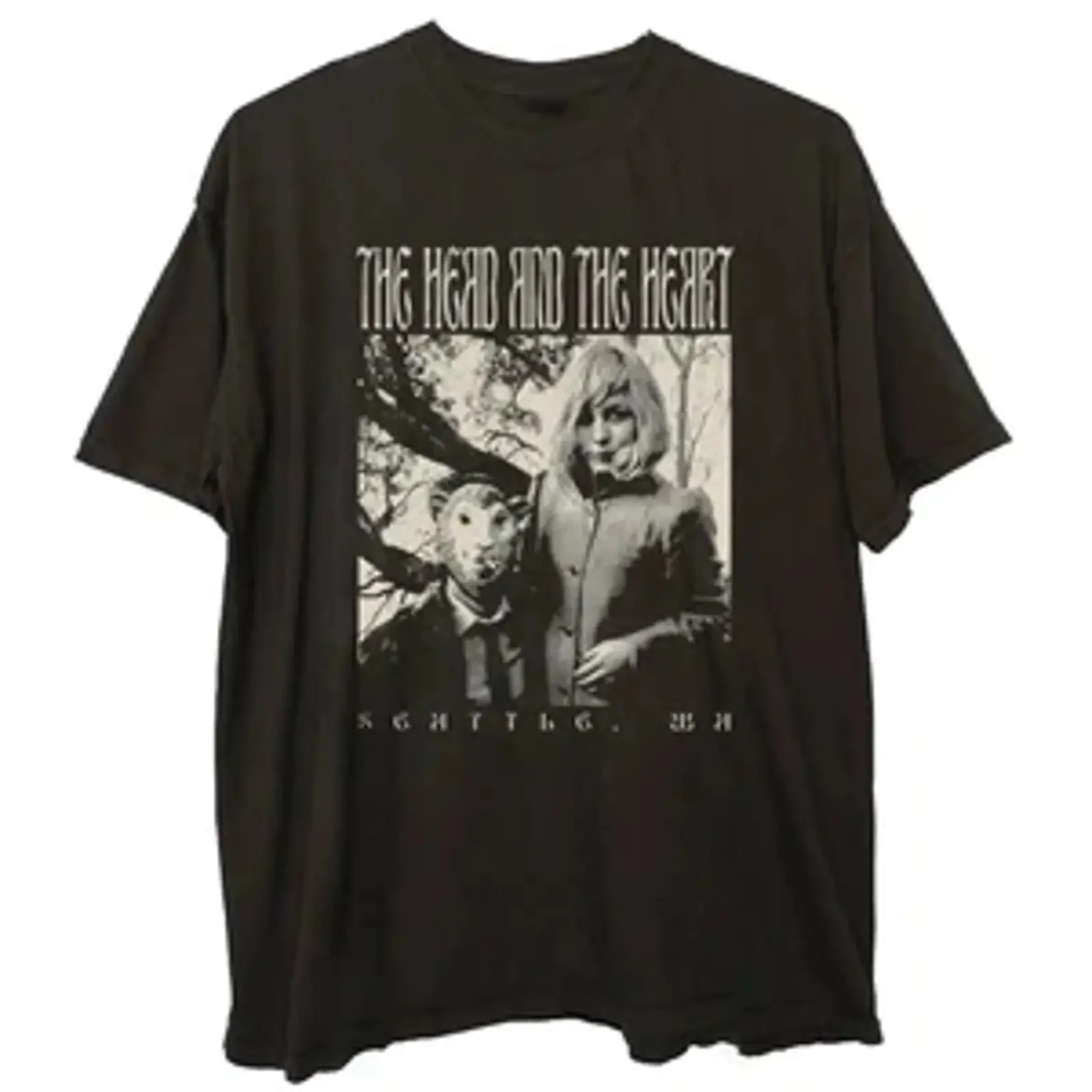 Фото Футболка из хлопка для фанатов группы Head and the Heart, размеры S-5XL, QA844, винтажная, с эффектом потертости, с принтом, мужская, эластичная, для повседневной носки. №1