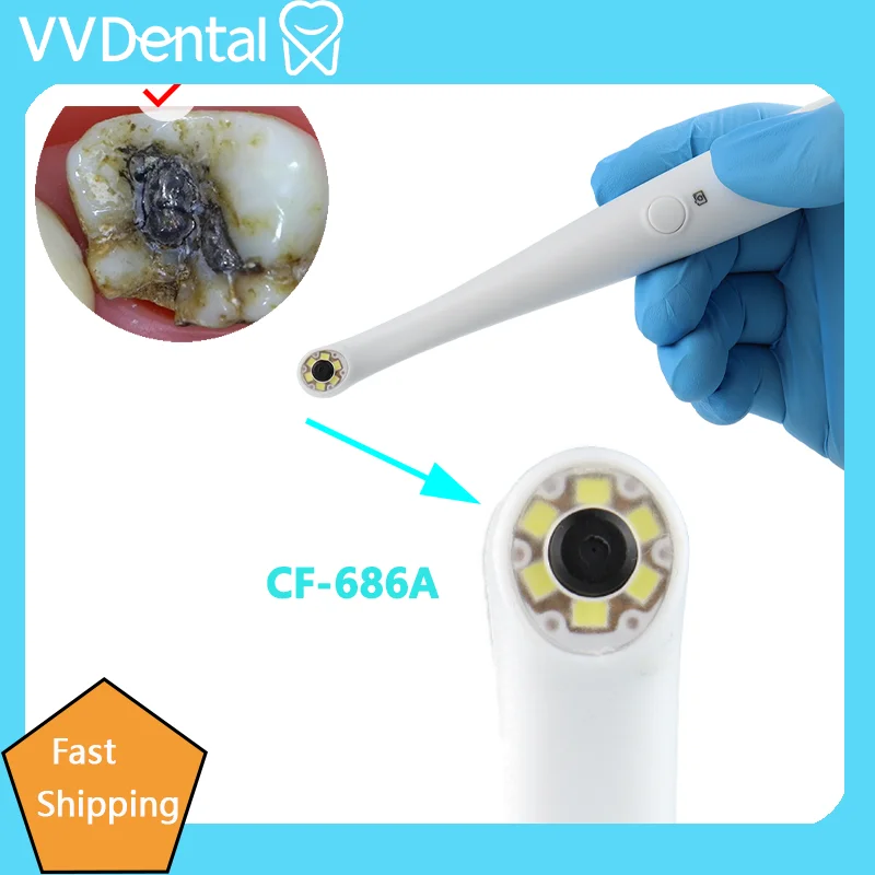 Фото Магнитная USB-камера VVDental для внутриротового осмотра с объективом 1/4 CMOS, 6 белыми светодиодами, 13,0 мегапикселями, цифровой стоматологический эндоскоп №1