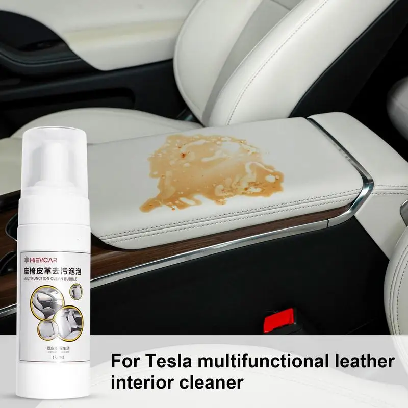 

Car Maintenance Leather Cleaner Seat Leather Restorer Polish Agent Foam Cleaner For Tesla Model3 ModelY Refurbishment Repair