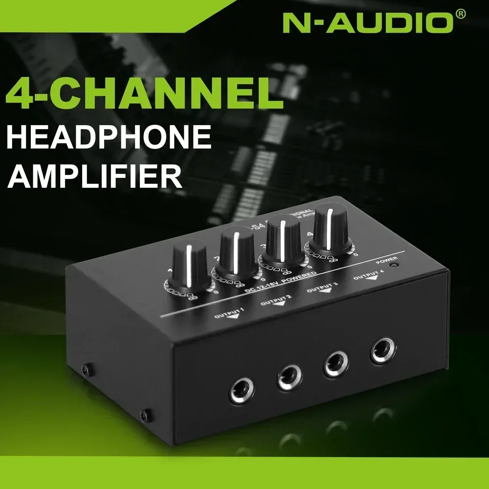 Leicozic стерео усилитель для наушников 4-канальный Amplificatore DC12V адаптер питания
