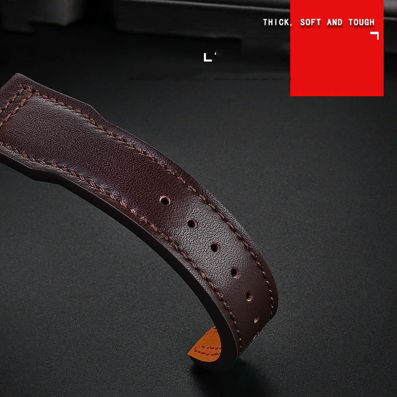 20mm 21mm Blue Brown Black Genuine Leather Watch Band For IWC Big Pilot Spitfire TOP GUN Cowhide Watch Strap Wristband Accessory