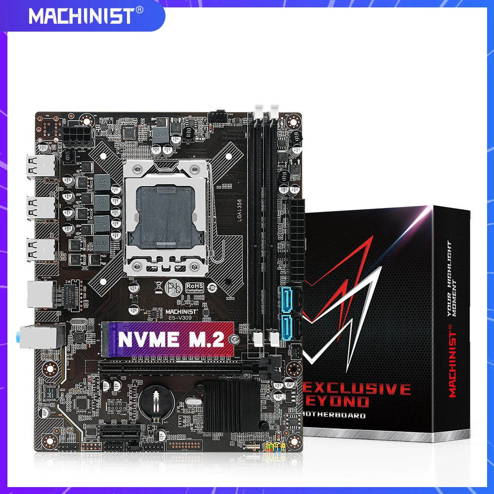 MACHINIST X79 Motherboard LGA 1356 Set Kit With Xeon E5 2430 CPU Processor 8GB(2*4GB)DDR3 ECC RAM Memory M.2 NVME X79-V309 images - 6