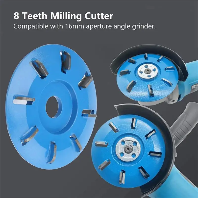 

90mm 8 Teeth Plane Wood Carving Disc Woodworking Turbo Tea Tray Digging Carving Disc Round Plane Milling Cutter Tool Dropship