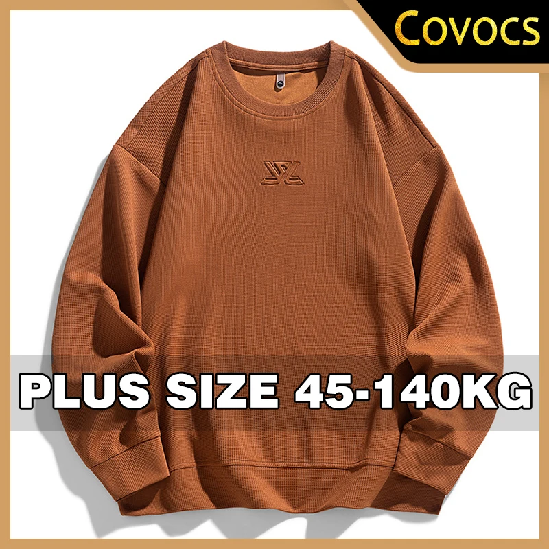 Мужская толстовка с капюшоном XL-8XL большой пуловер длинными рукавами и круглым