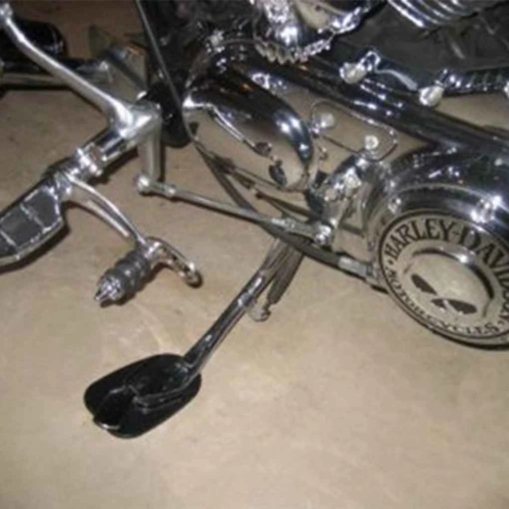 

Durable Plastic Motorcycle Kickstand Plate Bike Kick Stand Pad Black Motor Motorbike Plate Pad