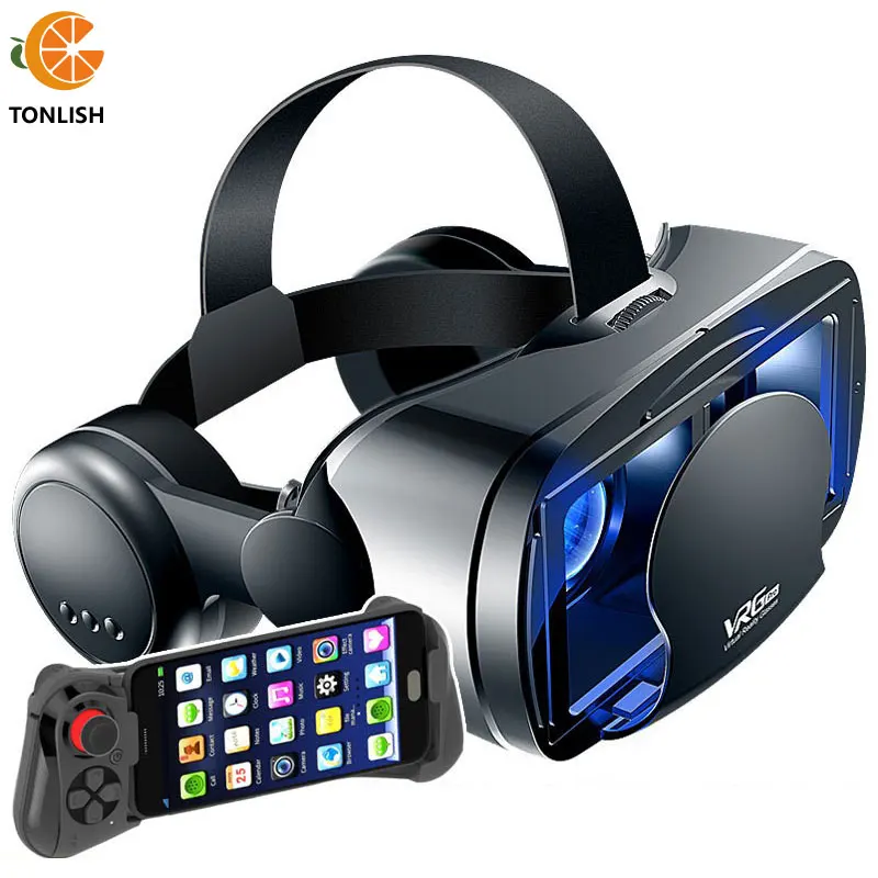 

TONLISH VRGPRO Plus VR Headset Mini 3D Virtual Reality Anti Blue-ray Glasses Helmet For Google Smartphone With Headphone