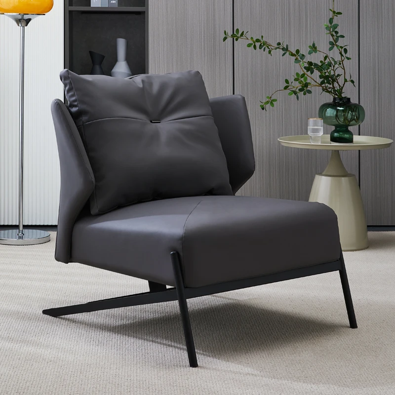 

Ленивый стул для гостиной с металлическими ножками, одиночные кресла для чтения в скандинавском стиле, роскошные салонные кресла для взрослых, домашняя мебель