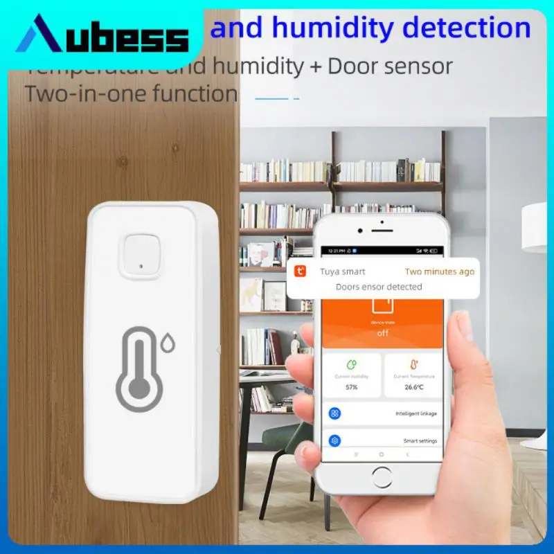 

Temperature And Humidity Detector Universal Tuya Zigbee Door Sensor 2 In 1 Detecter Smart Life Remote Control