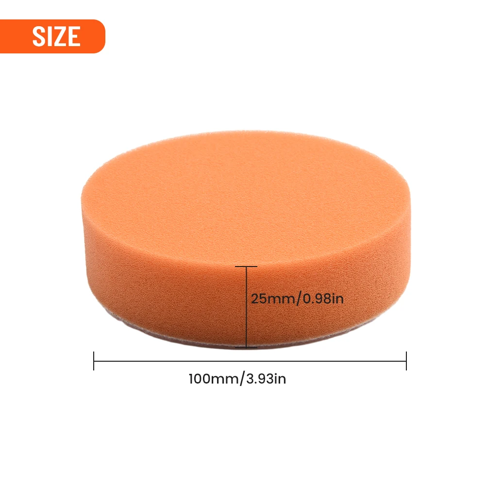 

Flat Sponge Polishing Buffer Pad 100mm 4inch 4pcs Auto Care Buffing Pads Car Buffing Pads Polish Cleaning Tools